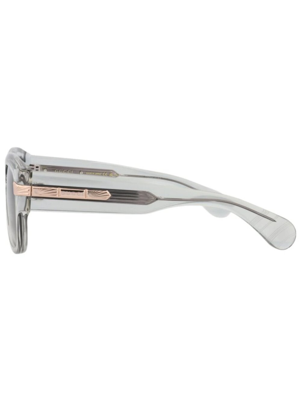 New Gucci Women's Sunglasses Square Rectangle Recycled Acetate Frame Mens Grey - Picture 3 of 4